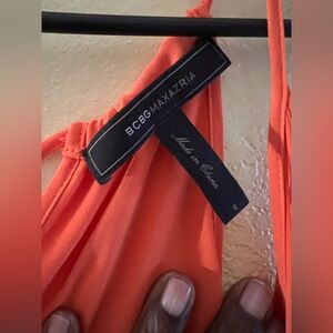 BCBGMaxAzria Vibrant Coral High Low Dress